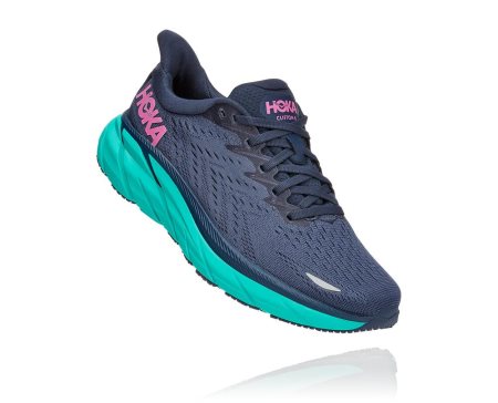 Hoka One One Clifton 8 Moški Čevlji Mornarica / Turkizna SI-821953K